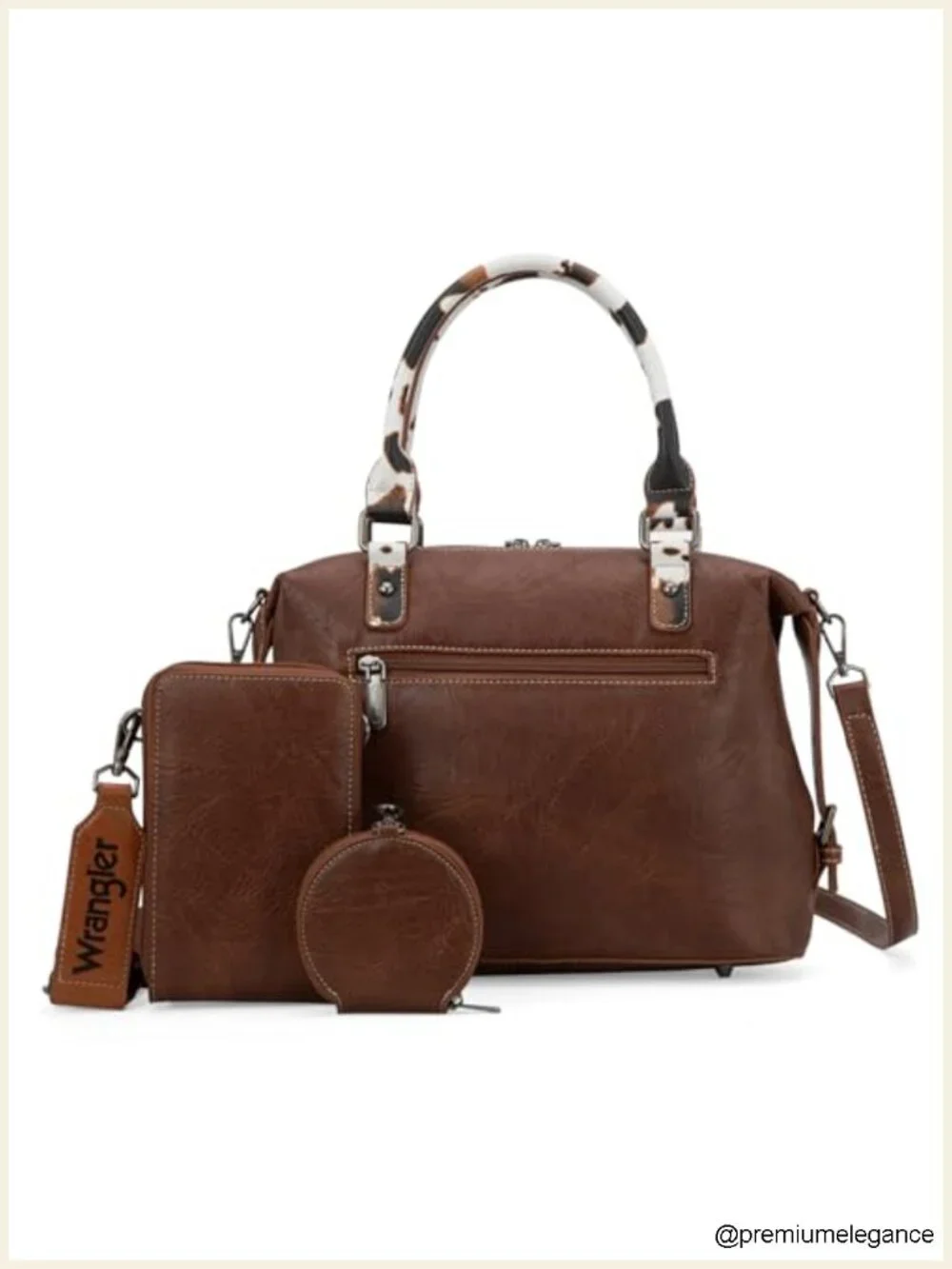 3 Piece Doctor Bag Set with Travel Makeup Bag - Satchel Set
